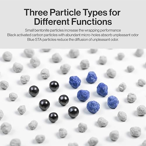 Miniatura 5 de pidan Arena para gatos con bentonita al vacío, ultra absorbente y de secado rápido, aglutinante dentro de 3 segundos con carbón activado (13.2