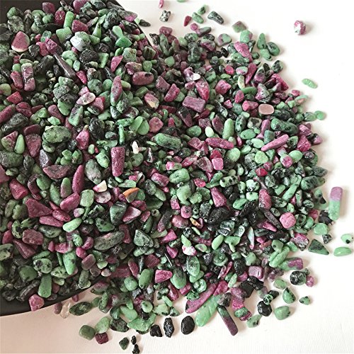 1 lb Natural Ruby in Fuchsite Tumbled Chips Crushed Stone Healing Reiki Crystal Irregular Shaped Stones Jewelry Making Home Decoration