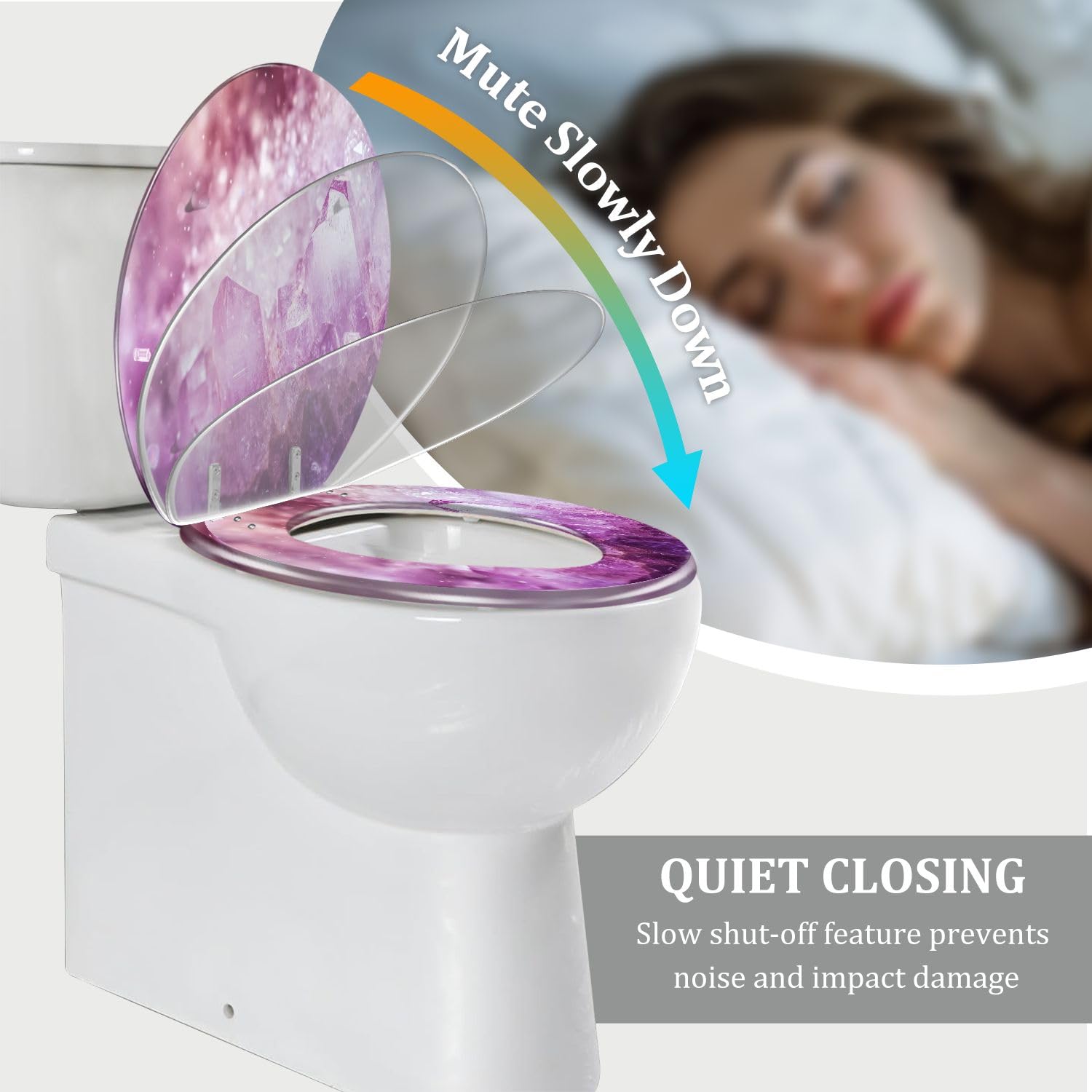 Toilettensitz für Badezimmer, länglich