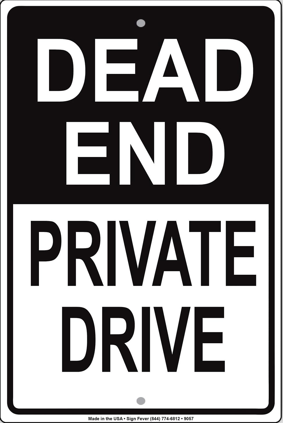 Dead End Private Drive Wall Art Decor Novelty Notice Metal Sign