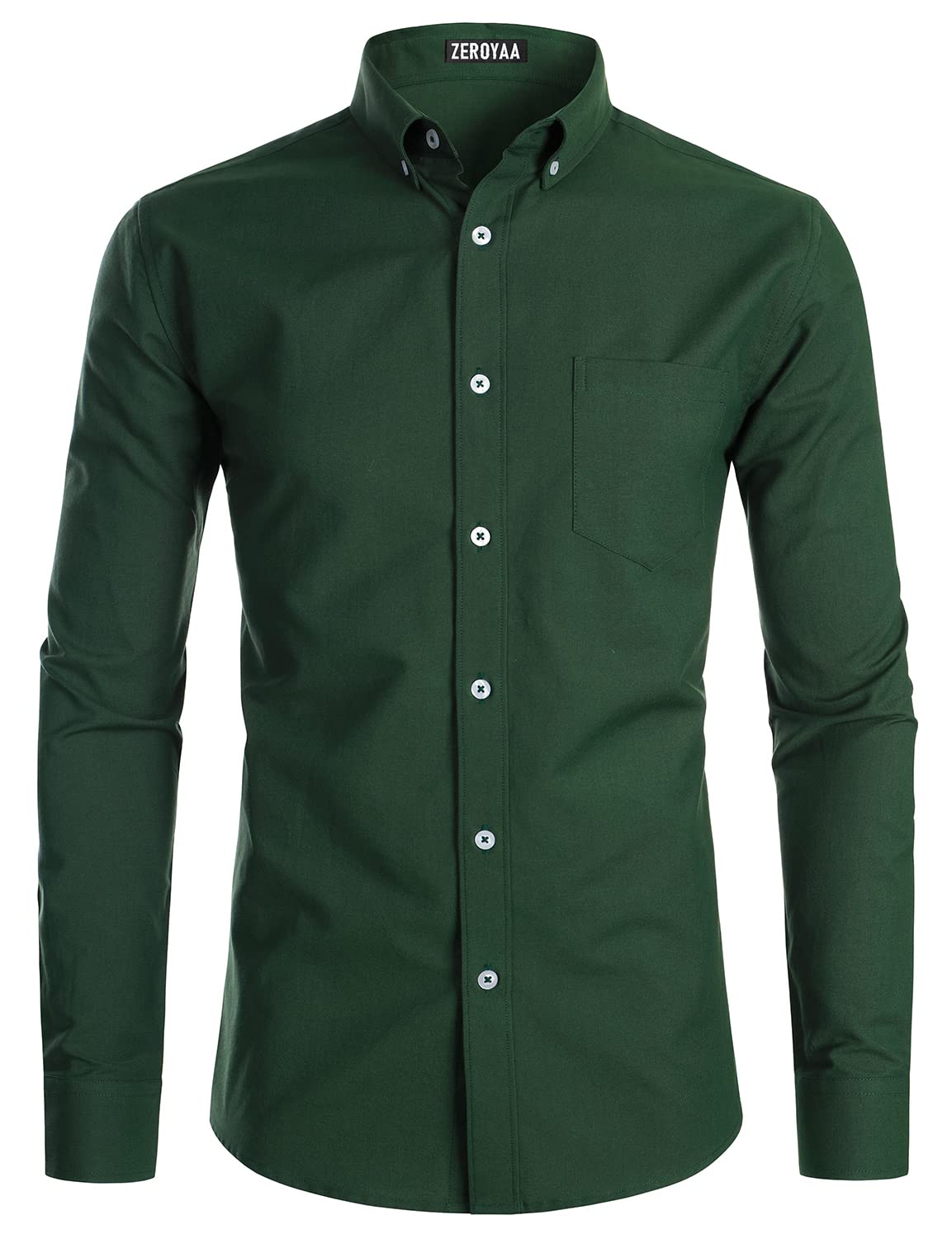 ZEROYAA mens Modern/Fitted Button Down Shirt (pack of 1)