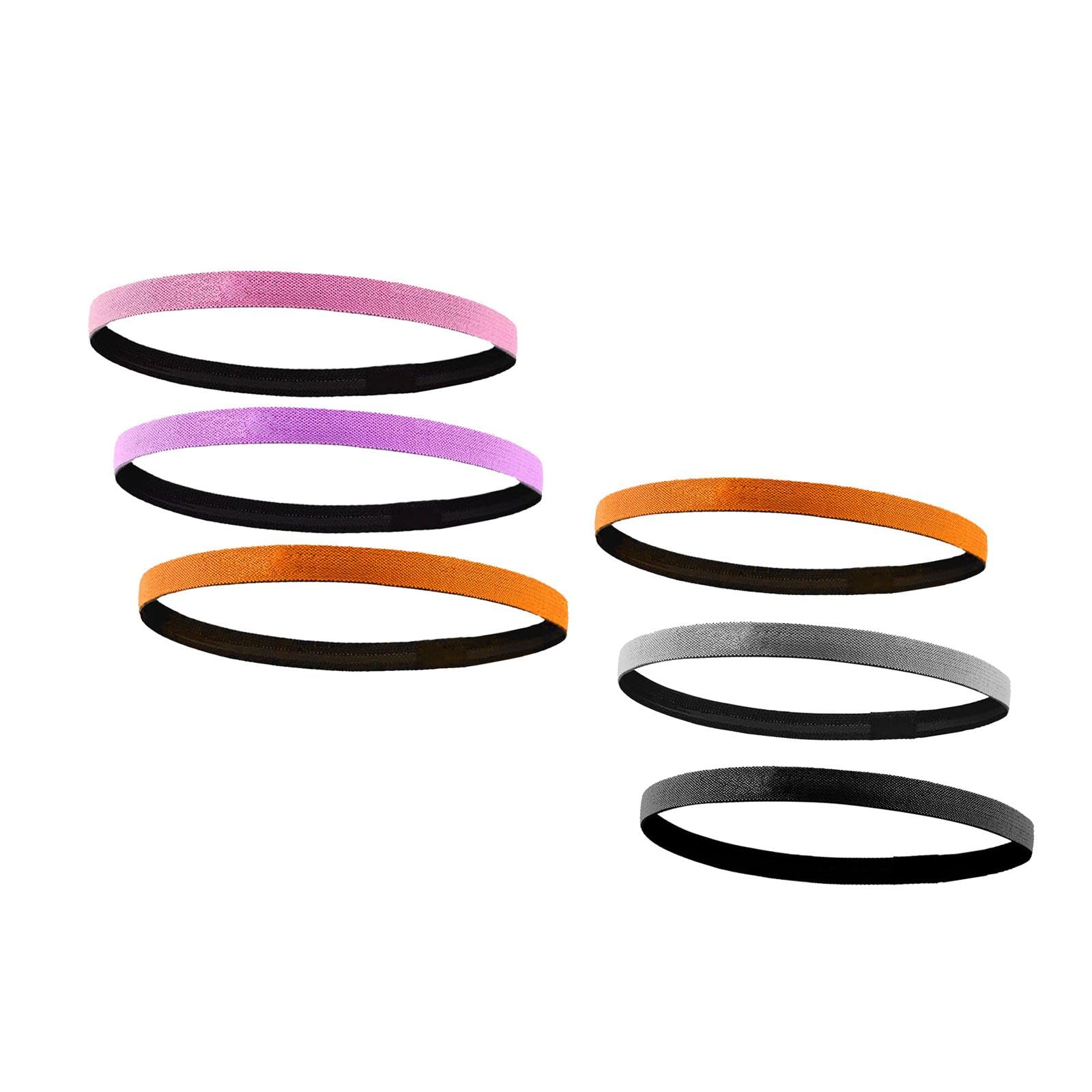 APIRILY® 3Pcs Elastic Sport Headbands Non Slip Hair Bands for Workout Football Soccer Pink Purple Orange | Sporting Goods | Fitness, Running & Yoga | Clothing & Accessories | Sweatbands-image-41