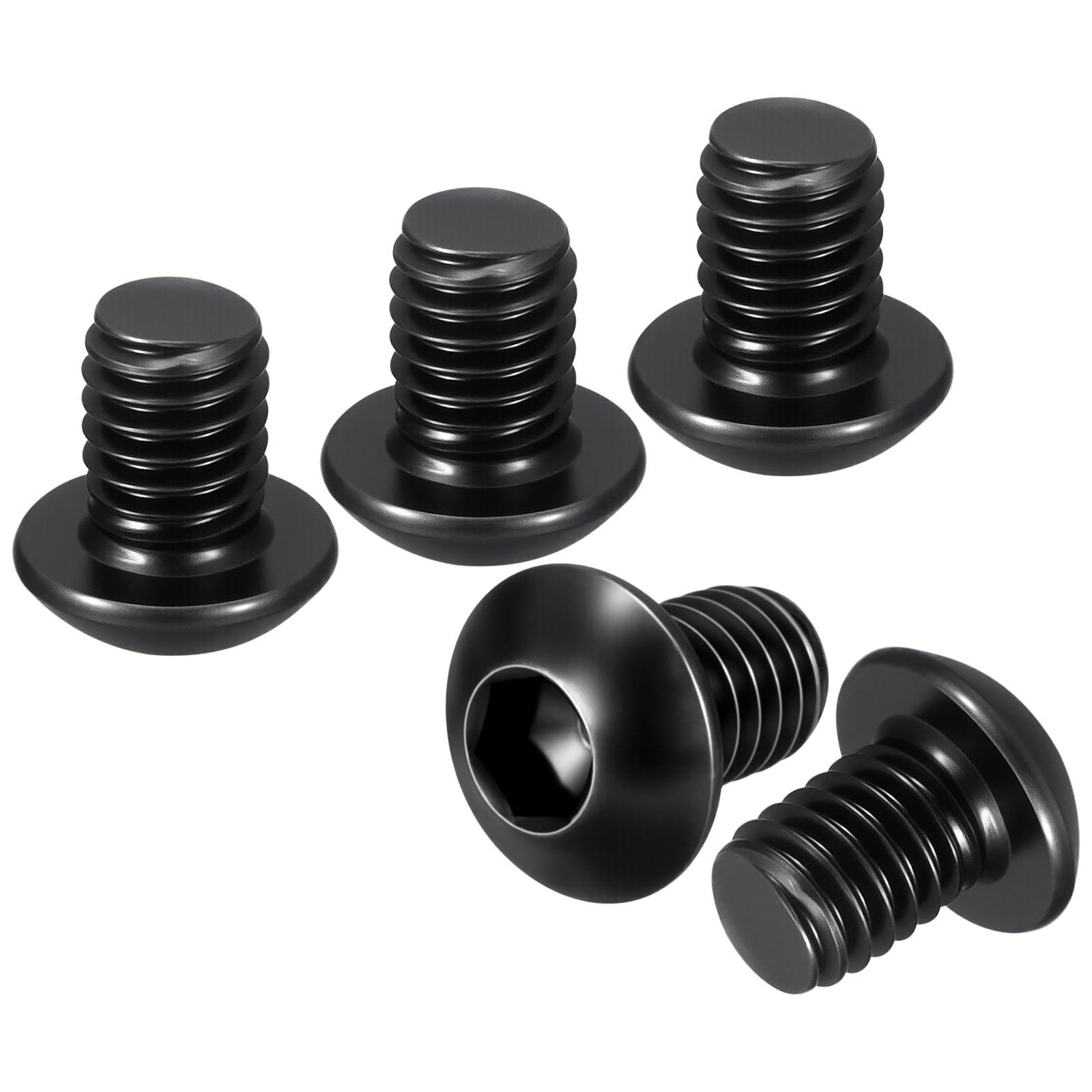 DTGN M6-1x8mm Button Head Socket Cap Screws - 25Pack - Good for Road Bicycle, Mountain Bike, Auto, Motorcycle - Carbon Steel Black Oxide - Hex Drive Fasteners โ image 1