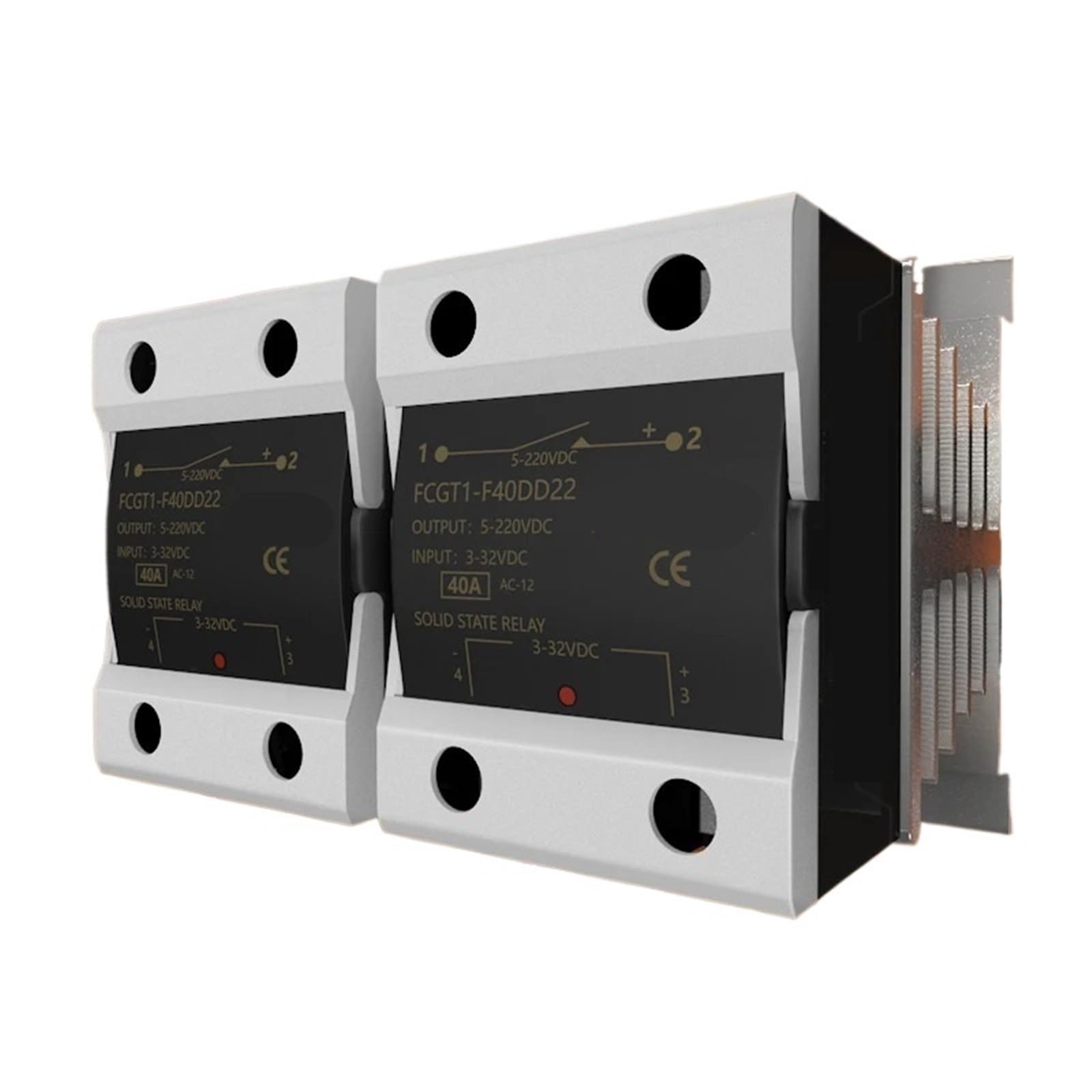 10A 25A Relé de estado sólido 40A 3-32VDC 24-480VAC 220V | AA (AC controls AC),SSR-80A