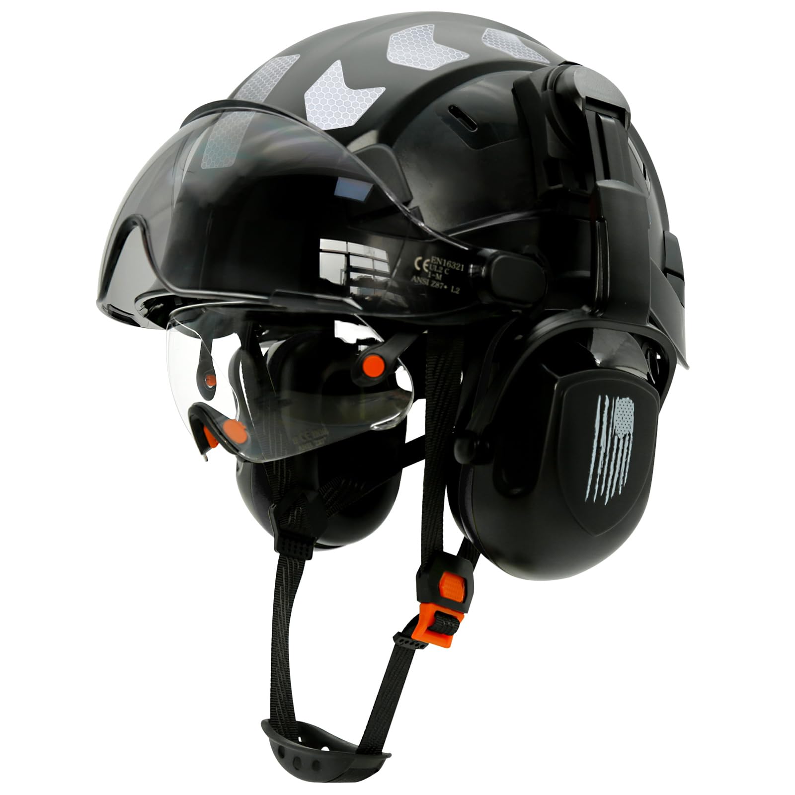 Amazon | PerldVerge 安全ヘルメット ブラックヘルメットセット 職業用