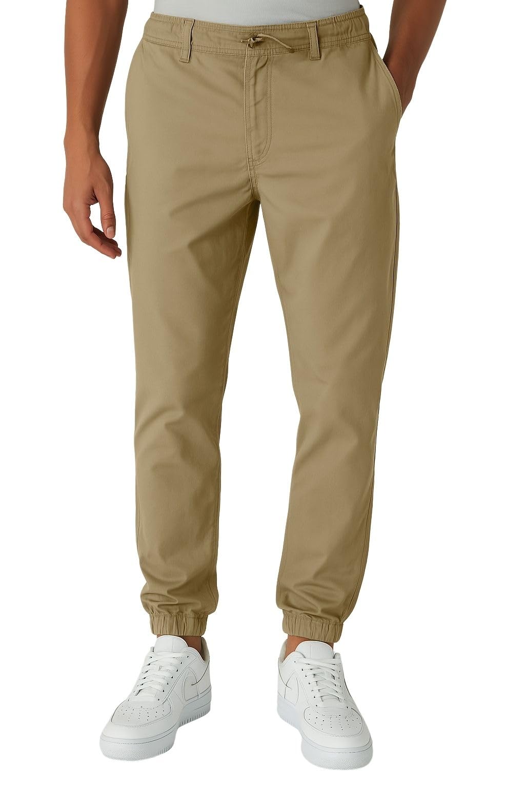 Smith & Solo Chino Hose Herren - Freizeithose Hosen Chinohose Baumwolle Arbeitshosen Männer mit Kordelzug Jogginghose Regul Chinos Lang