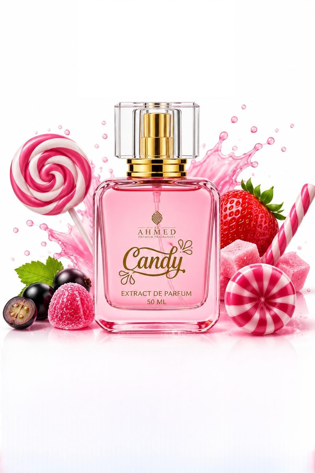AL AHMED Candy Extrait De Parfum 50ml | Long Lasting Perfume for Women | Fruity Floral Sweet Fragrance | Premium Luxury Perfume-image-40