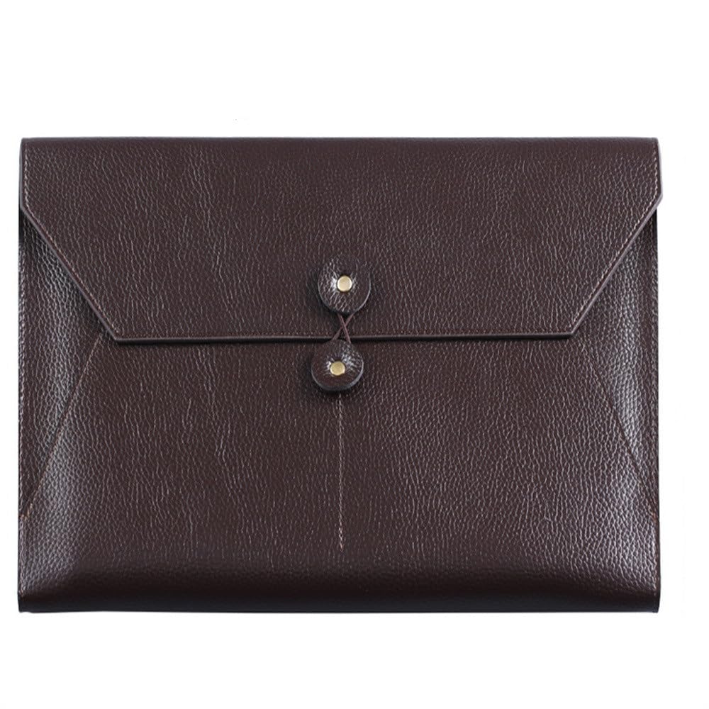 Etui na dokumenty ze skóry PU, Skórzany organizer na dokumenty, teczka, 335x240 mm, wielokolorowy(Brown)