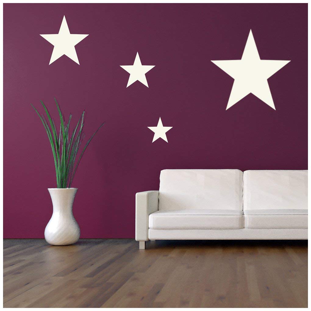 azutura Star Nursery Wall Sticker Pack White