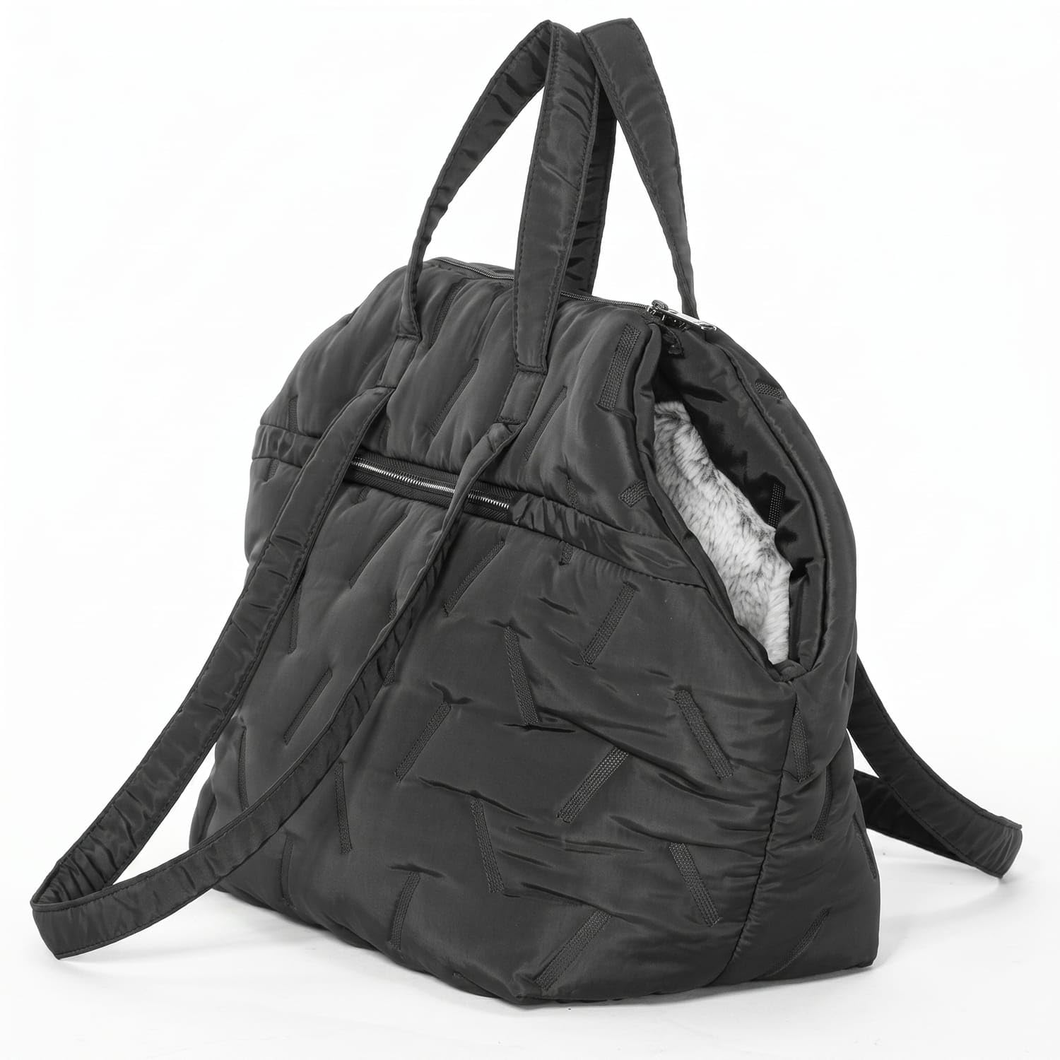A 4 Pet Bolsa para perros y gatos, lavable con cremallera, bolsa de transporte para perros pequeños y medianos, cachorros, M: 35 x 22 x 30 cm, color negro