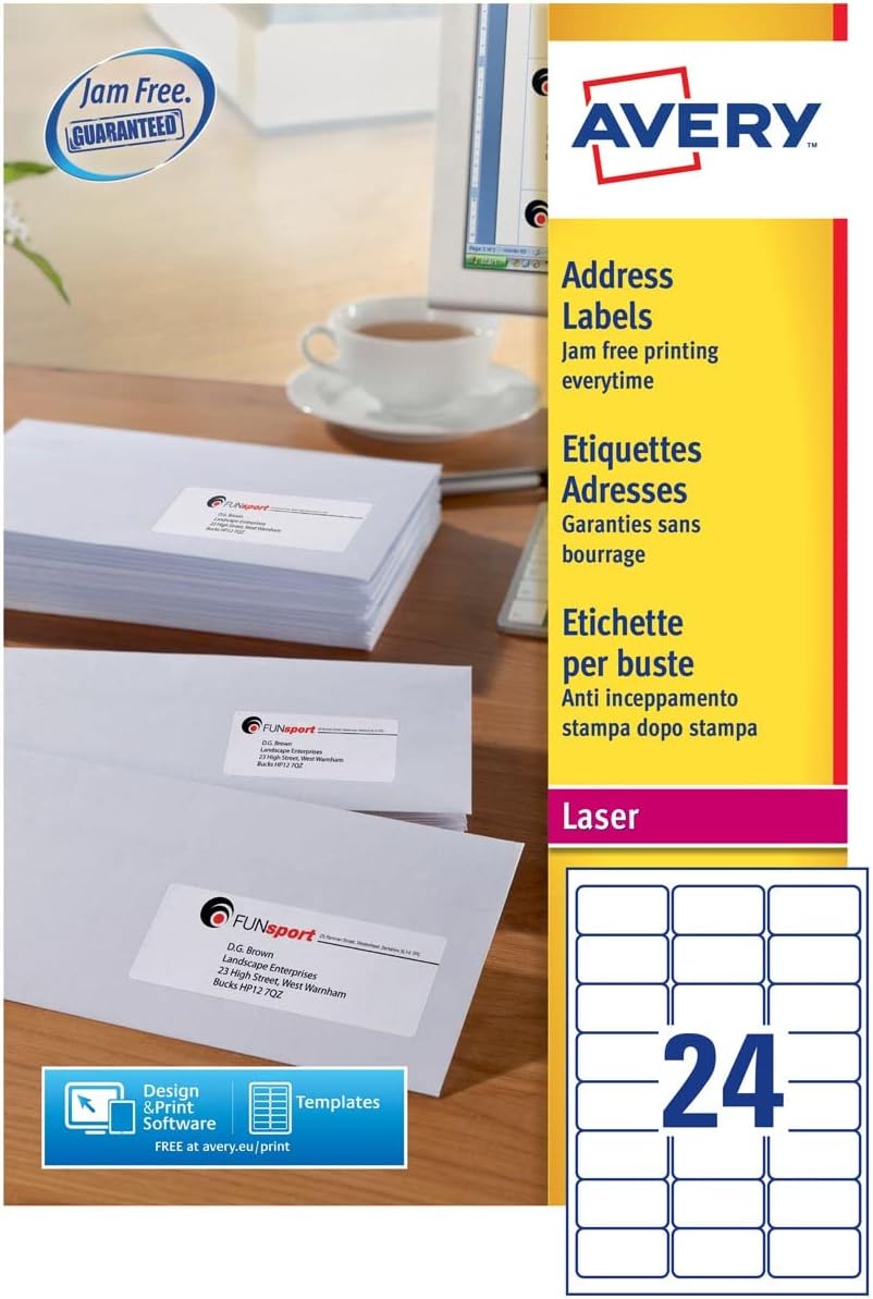 Avery L7159-100 - QuickPEEL Address Label 63.5 x33.9 mm L7159-100 (2400Labels)