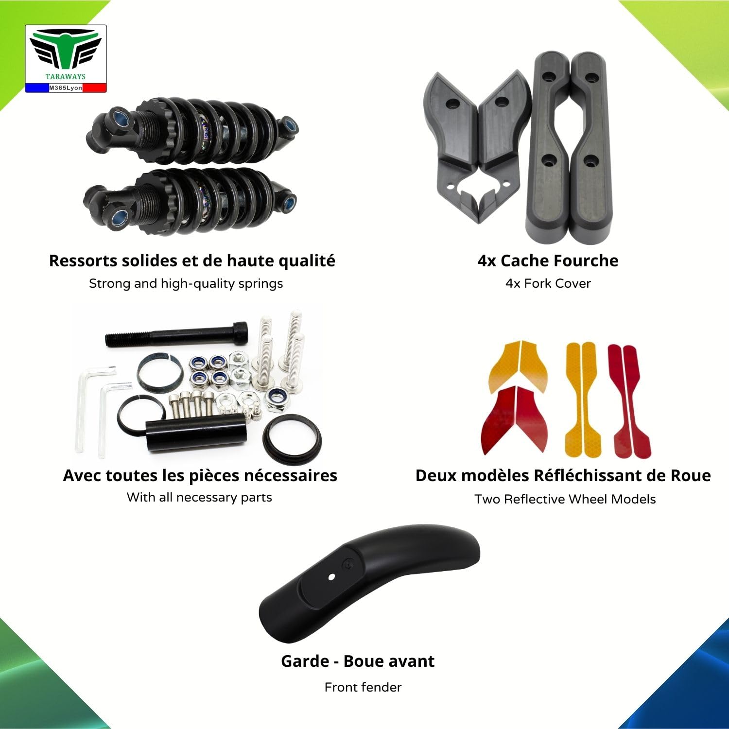 Horquilla amortiguadora delantera compatible con patinete Xiaomi M365/1S / Essential Lite/Pro/Pro 2