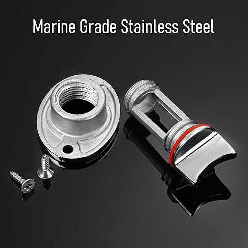 Miniatura 6 de Tapón de drenaje marino de acero inoxidable, kit de tapón de drenaje ovalado para garboard popa de barco con anillo de sellado impermeable para