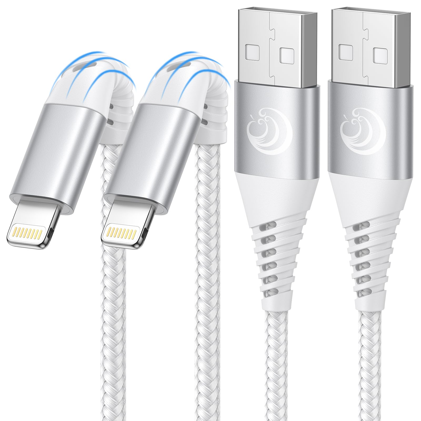 iPhone Ladekabel, Lang Lightning Kabel [3M 2Pack] MFi Zertifiziert Schnellladekabel iPhone Kabel, Nylon USB Lightning Kabel für iPhone 14 13 12 11 Pro/Pro Max/Mini, XR XS Max X, 8 7 6 6s Plus, 5s 5 Se
