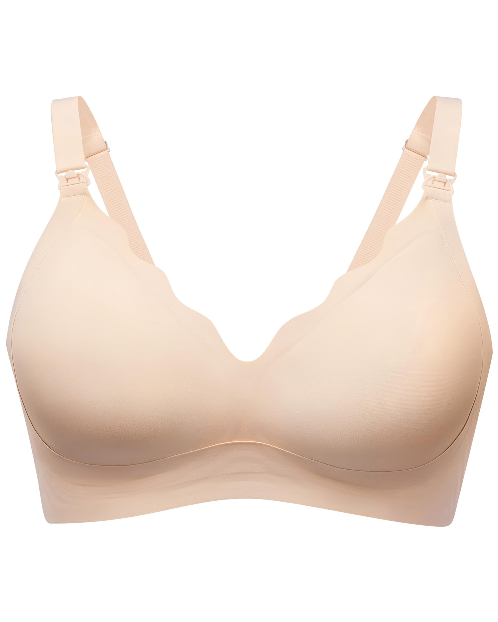 HBselect Reggiseno Allattamento Comfort Premaman Senza Cuciture Reggiseno Ondato Senza Fili Supporto Gravidanza Lift Sleep Bralette con Estensione Extra del Reggiseni per Le Donne