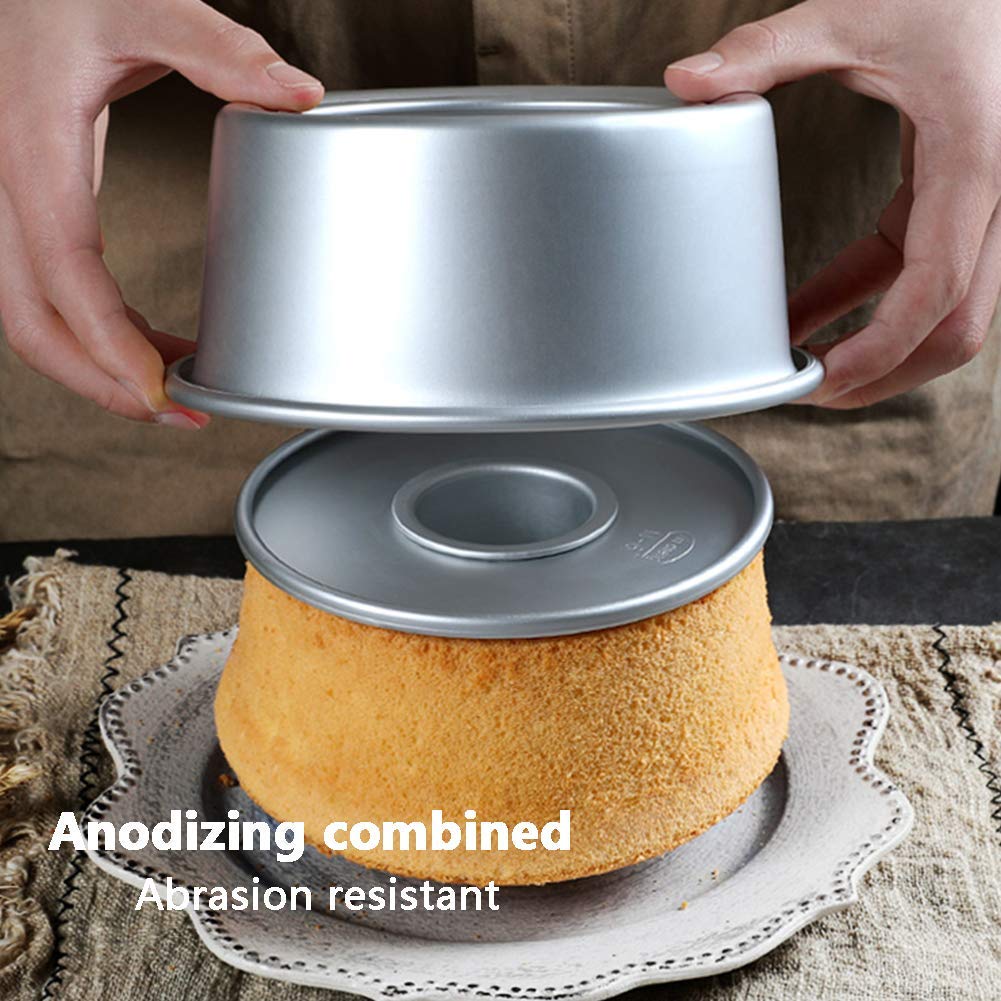 zaizai Molde De Pastel De Gasa Molde De Pastel Redondo De Metal con Fondo Desmontable, Molde para Hornear Tarta De Queso, Herramienta para Hornear Pasteles