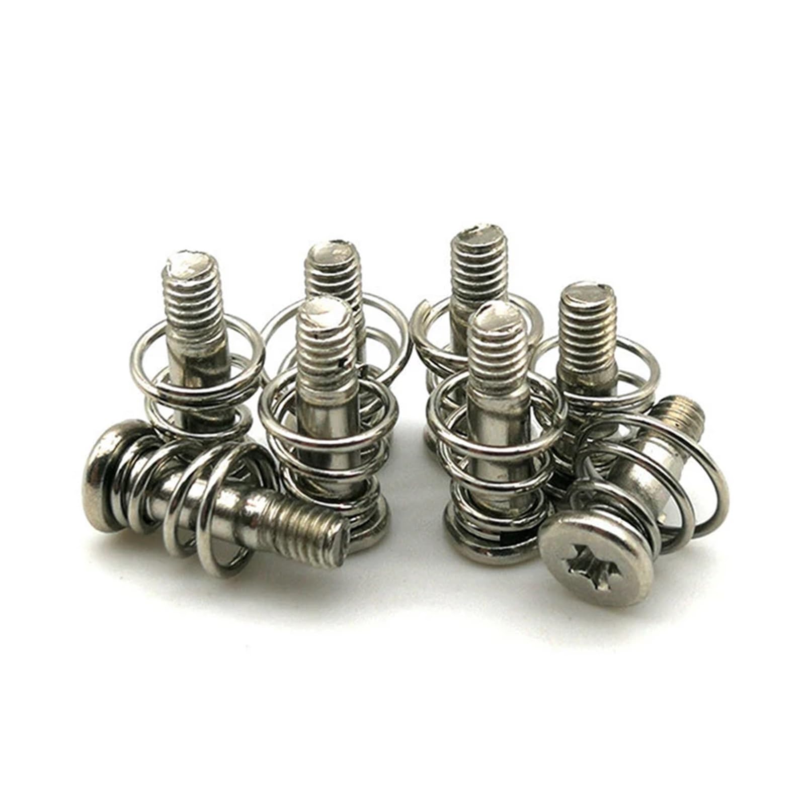 Viti Ventola PC 10 Pezzi M2 M2.5 Molla nichelata,Viti per ventole(M2x8mm)