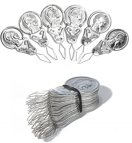 Miniatura 2 de 50 piezas de enhebrador de agujas de tono plateado bucle de alambre enhebrador de aguja máquina de coser herramienta de inserción de costura para