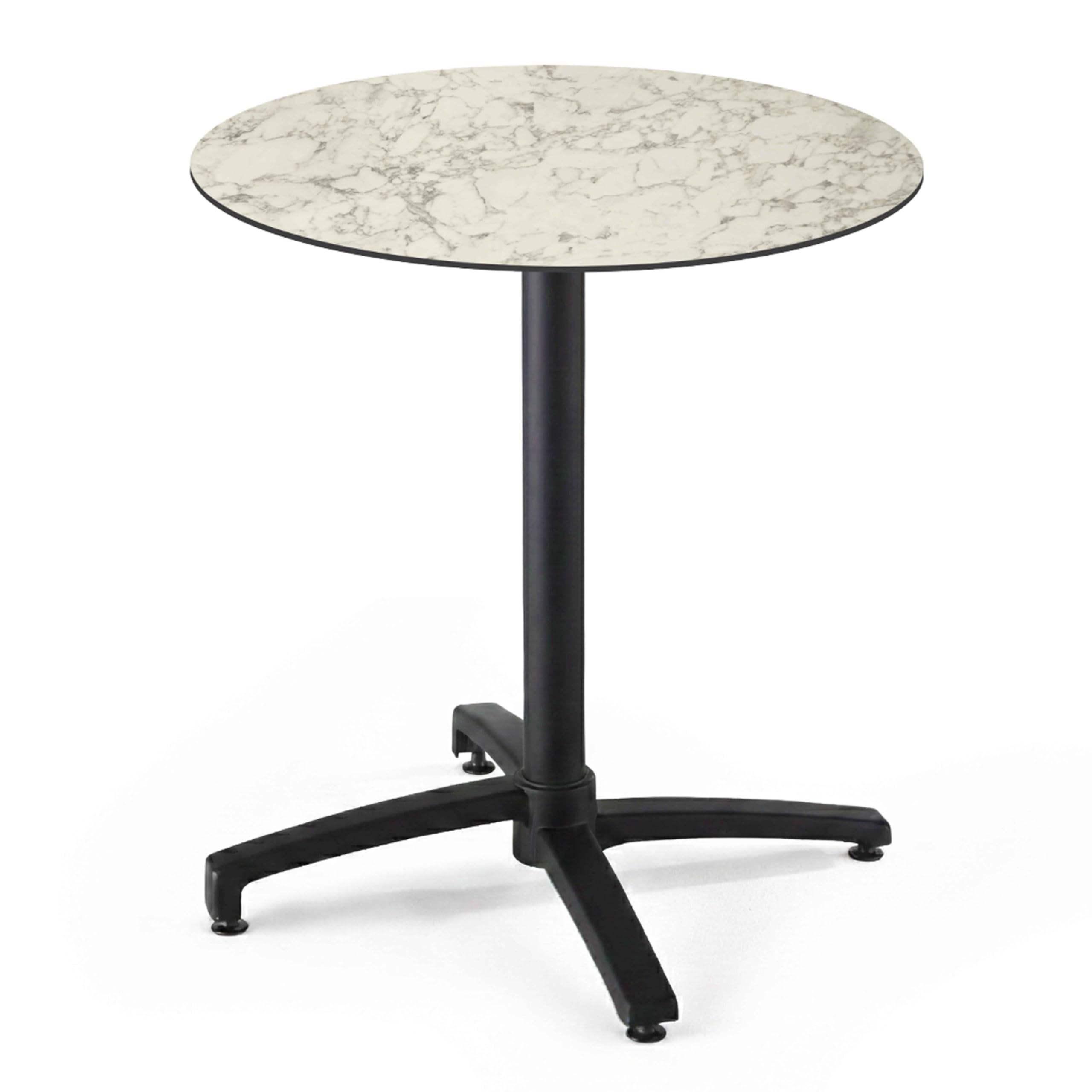 Oviala Plateau de Table Ronde 60 cm 4 Places marbre