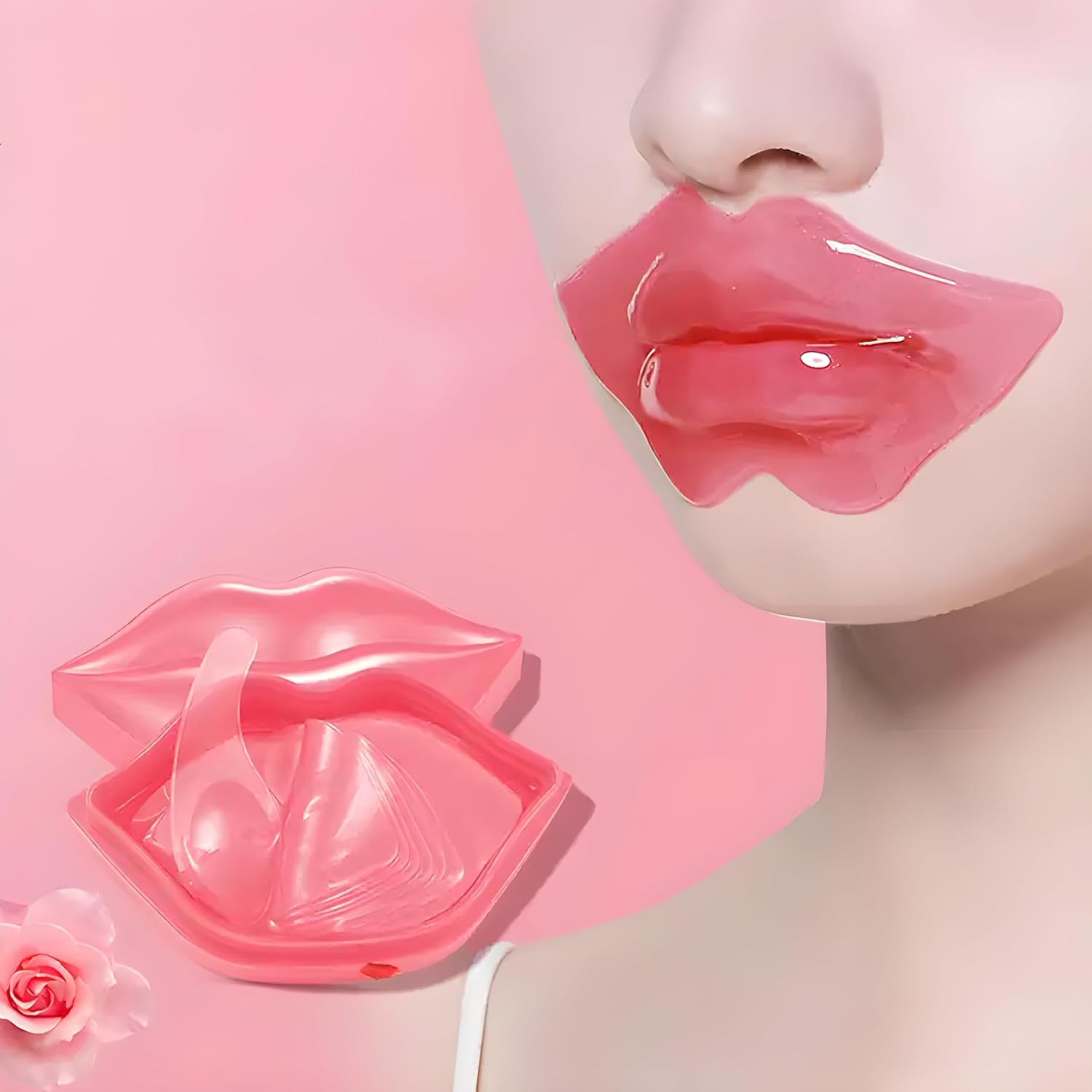 Hydrating Lip Mask,Lip Sleep Mask 20 Pcs Reduces Lines and Restores Moisture, Effectively Nourishes Skin, Gel Treatment Plumping ​Care Products-picture-33