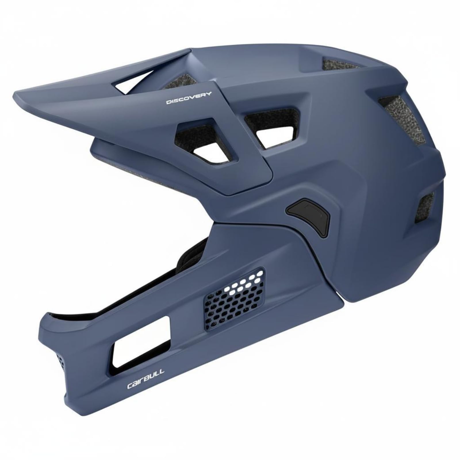 Detachable Chin Bar Helmet Breathable Downhill Mountain Bike Helmet Ventilated Sports Headgear for Adults, Trail Riding, Midnight Blue-image-13