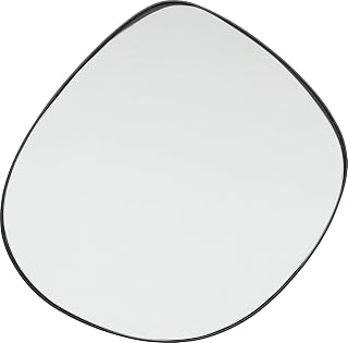 Kare Design Specchio Göteborg, Nero, Ø71Cm, Forma Tondeggiante, Stanza Da Letto, Corridoio, Specchio Per Comó O Toalette