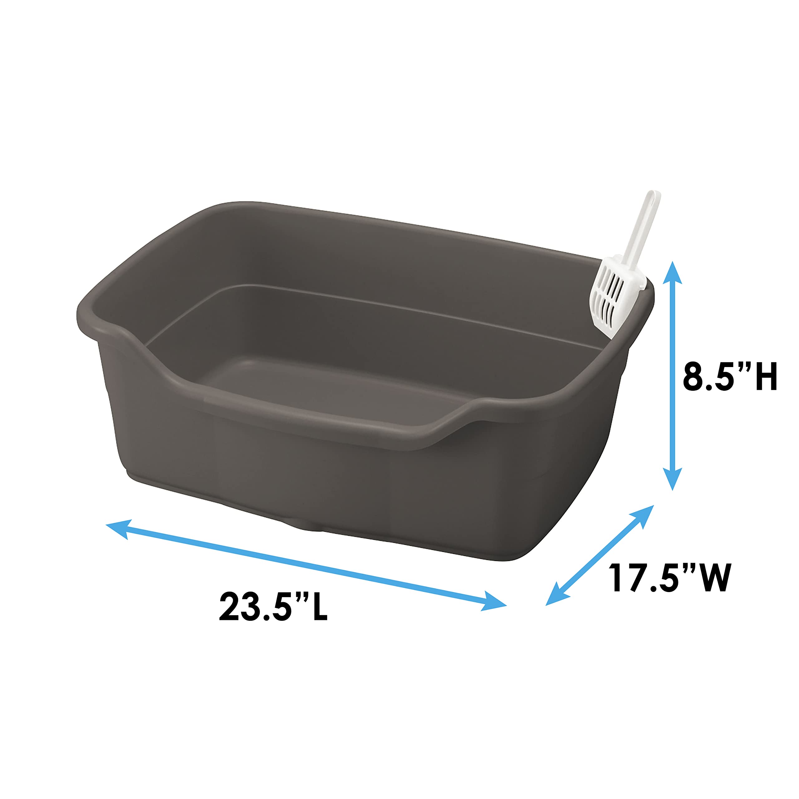 Richell 60030 Paw Trax Wide Cat Litter Pan Brown - Large