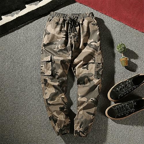 Wjnvfioo Joggers Cargo Pants Men Harem Pants Multi-Pocket Camo Cotton Sweatpants Streetwear Casual Trousers3