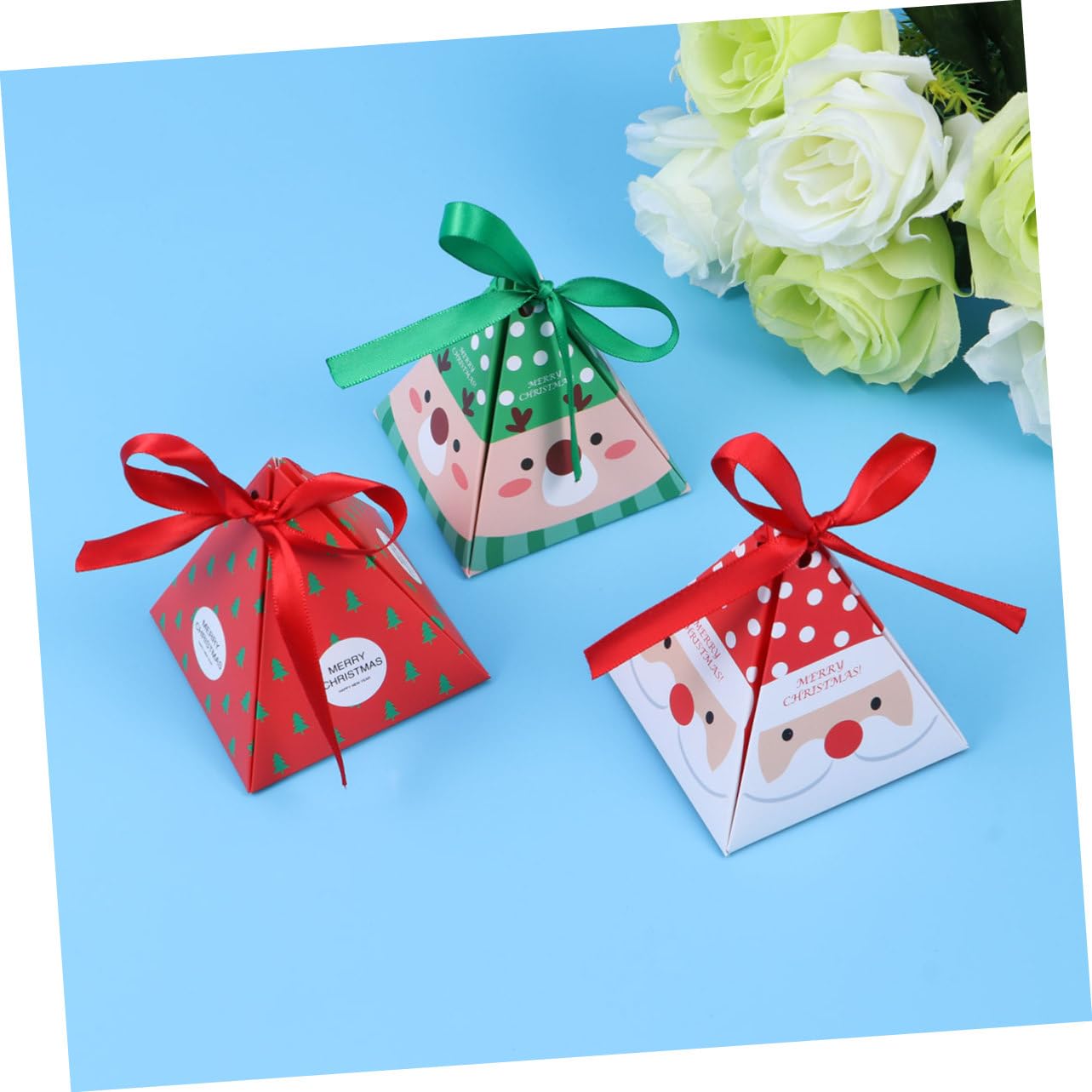 ifundom 30 Piezas Cajas de Obsequio Pequeñas para Dulces Navideños Chocolates y Golosinas para Cajas de Dulces Navideños de Obsequio Navideñas para Fiestas de Navidad