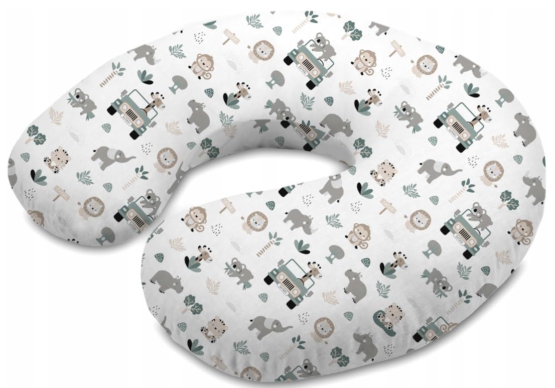 Babymam Support Feeding Pillow Baby Nursing Breastfeeding Pregnancy- Only Cover On Safari