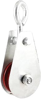 Aexit 0.3T 300kg Material Handling 661.4Lbs Metal Lifting Crane Pulley Block Snatch Blocks Silver Tone