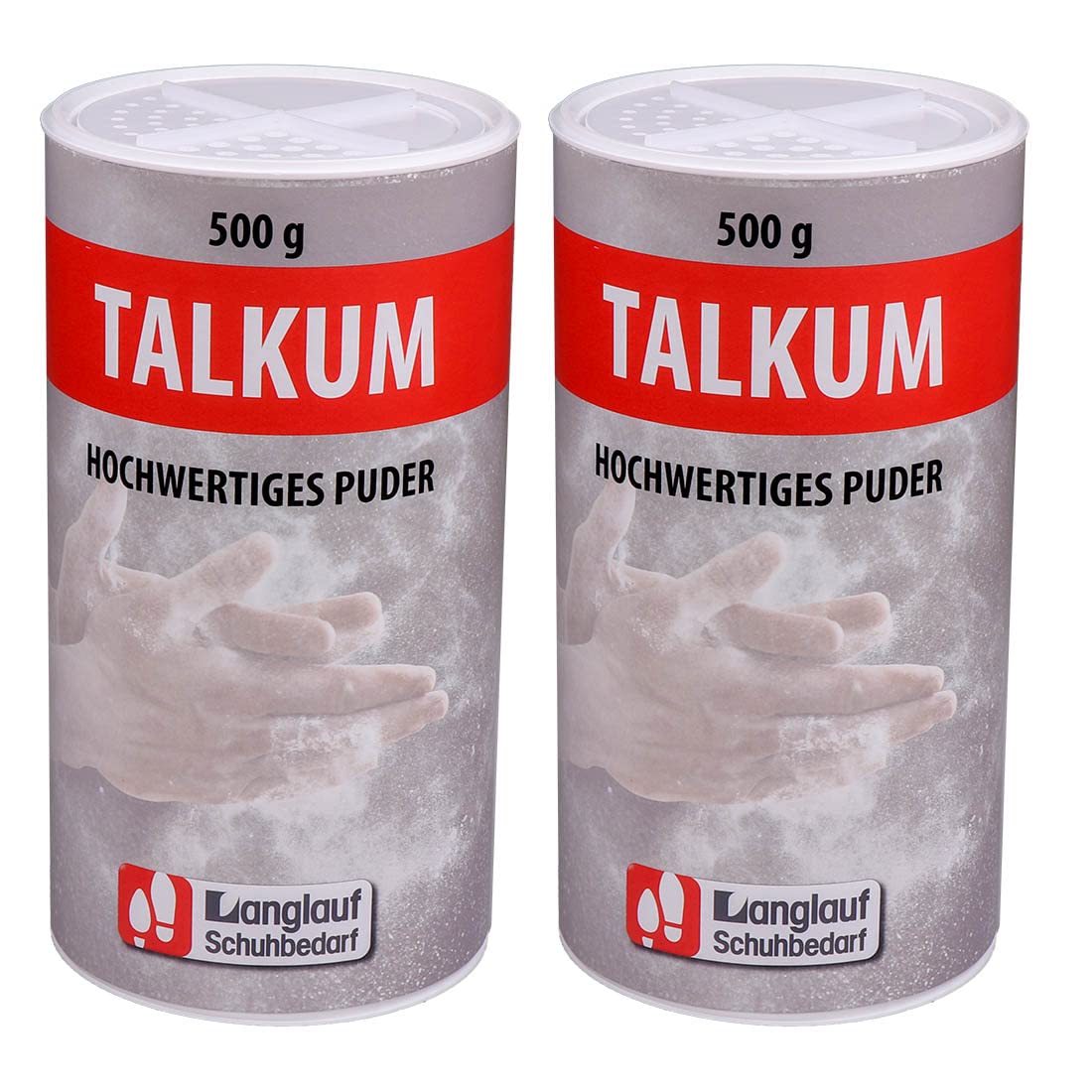 Langlauf Schuhbedarf Talkum Puder 2 x 500g für Silikon & Gummipflege, Gleitmittel Latex, Trennmittel Metallguss, Haushalt & Werkstatt I Talkum-Pulver Streudose zur Gummipflege I Talcum Powder (2)