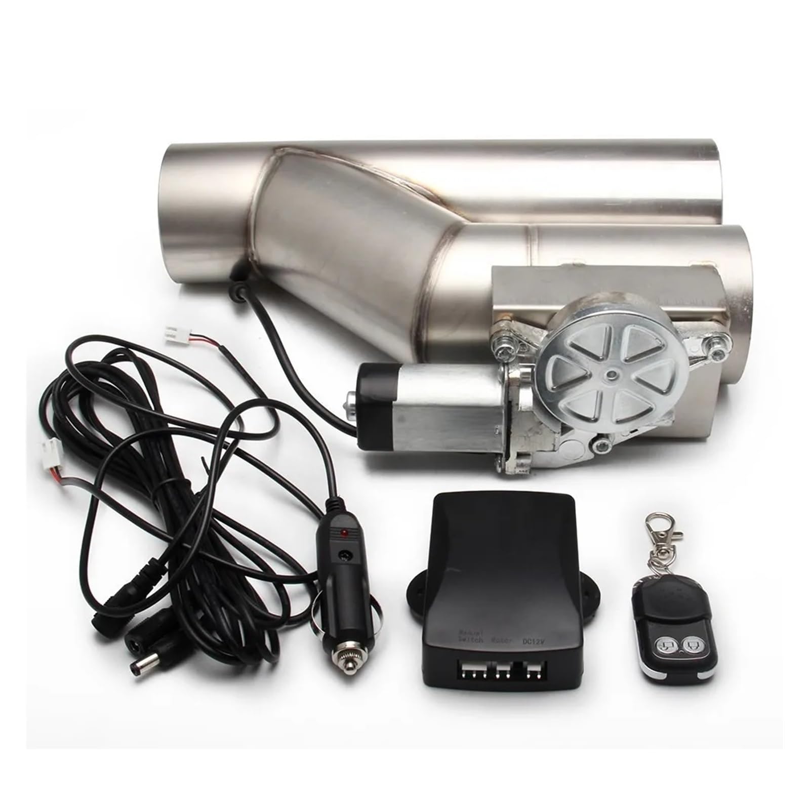 Tubo de escape del coche Kit de corte para escape eléctrico Universal 2,5 "y 3", para sistema único válvula Control tubería Y(3 inch)