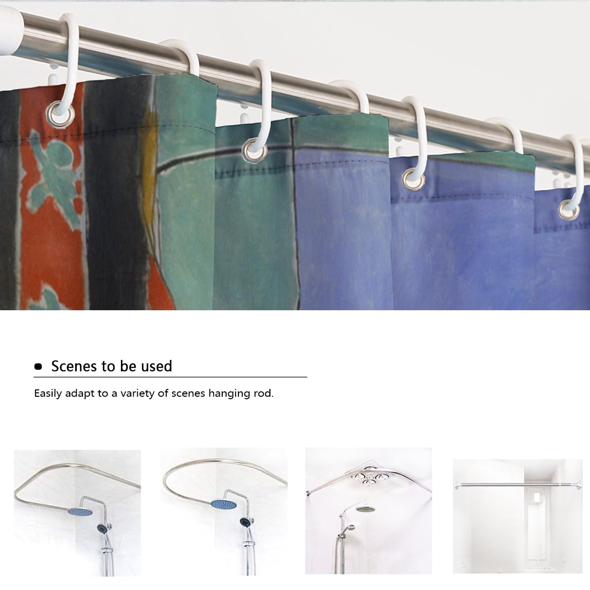Abstrakte Kunst Der gelbe Vorhang Polyester-Stoff-Duschvorhang 180x220cm