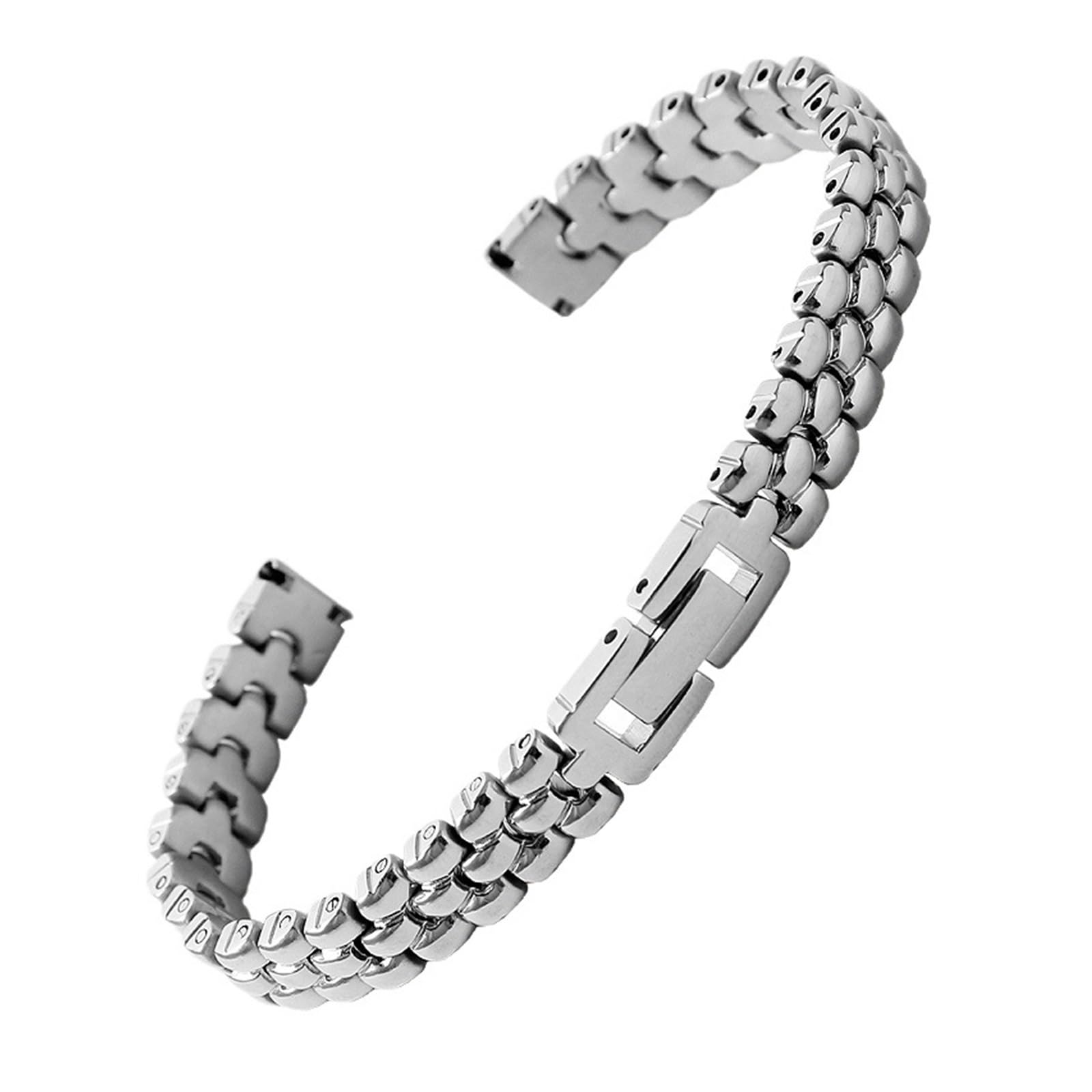 FYYFS Correa De Acero Precisión For Mujer, Pulsera Metal Universal, Cadena Reloj 10 Mm, 12, 14, 16 Y 18