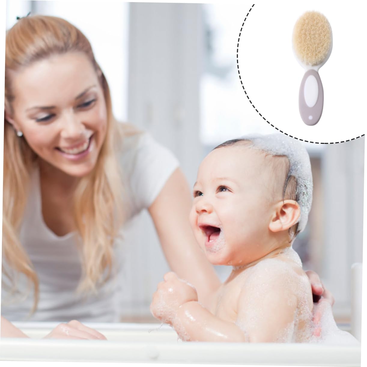 UPKOCH 3 Set Di Spazzole Per Per Bambini Spazzola Per Shampoo Per Neonati Spazzola Per La Pulizia Dei Pettine Circolare Morbido Per Spazzola Per Bambini 2 Pezzi * 3