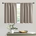 RYB HOME Room Darkening Curtains for Bedroom, Thermal Insulated Noise Reducing Window Drapes Farmhouse Decor for Living Room Dining Room, W52 x L95 inch, 2 Panels, Sand