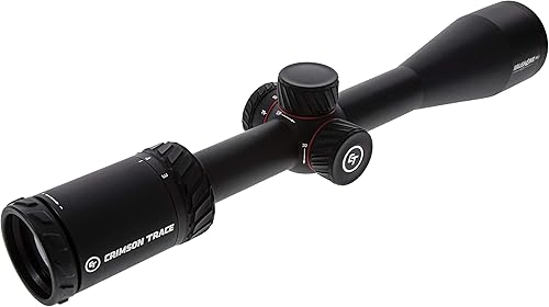 Miniatura 106 de Crimson Trace Brushline Pro Riflescope con construcción sólida ligera, tapas de alcance y paño para lentes para caza, tiro y exteriores