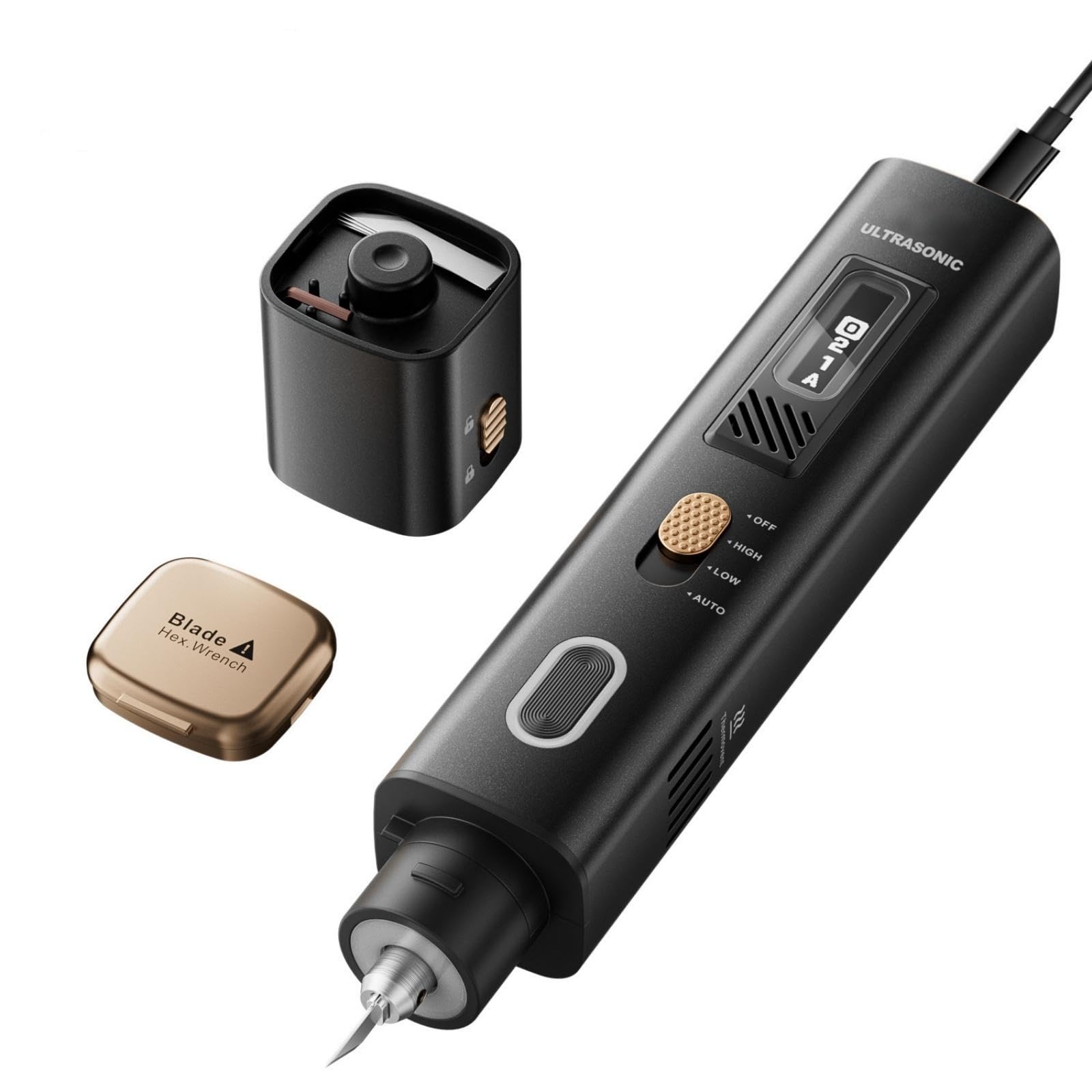 ポータブル超音波カッター / キャリングケース＆替刃40枚付き（プラグ