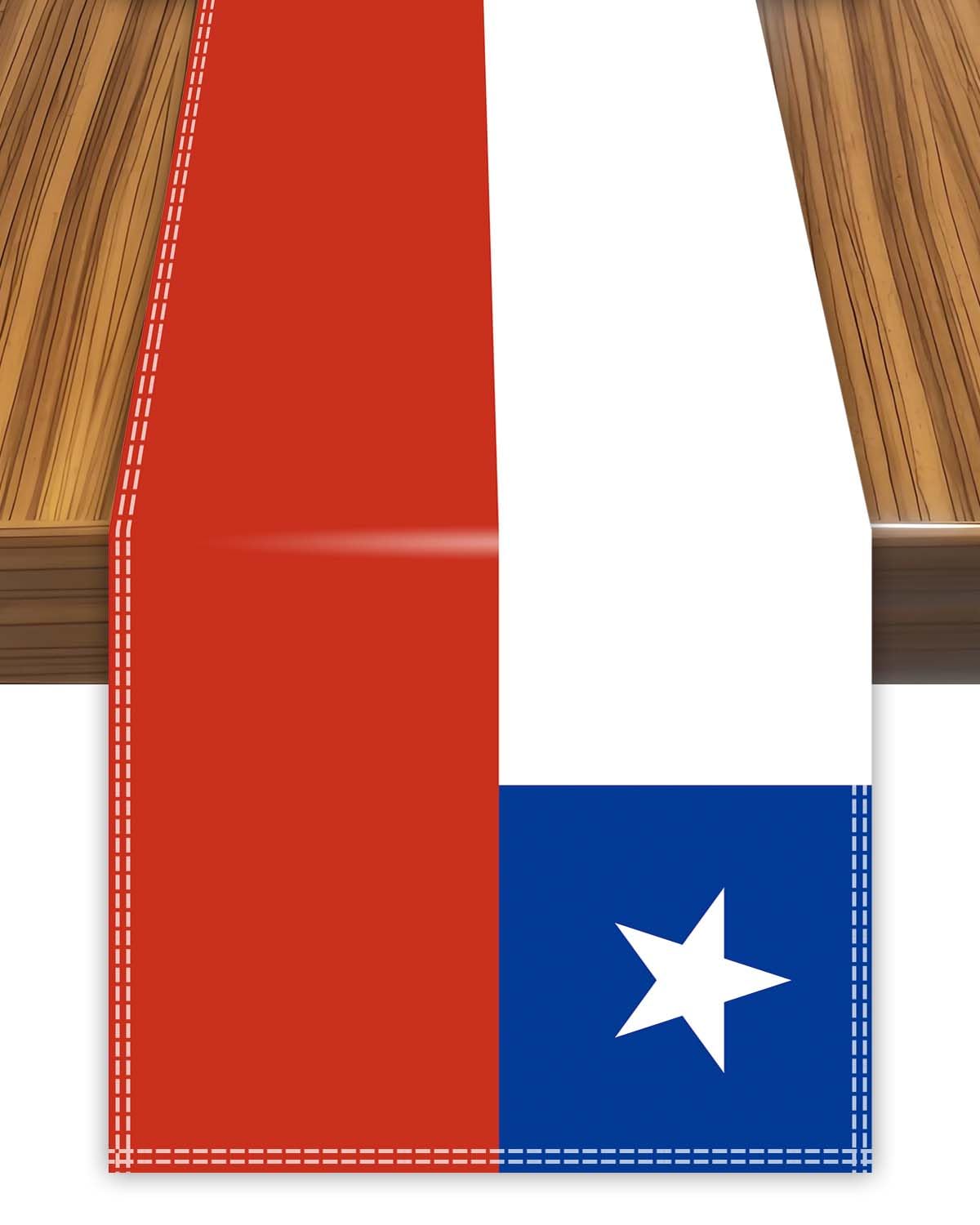 Chile Table Runner,Chilean Flag Tablecolth for Dining Home Decor 30×230cm