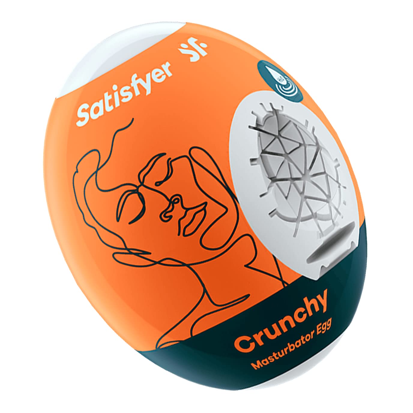 Satisfyer Masturbatore Egg | Sex Toys Masturbatore Uomo | Struttura flessibile modellata per il massimo piacere | Sensazione realistica | TPE | Non necessita di lubrificante | Sex Toy Crunchy