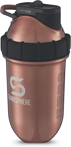 ShakeSphere - Vaso de acero Mantiene las bebidas calientes o frías gracias a su material aislante, 24 onzas (cobre)