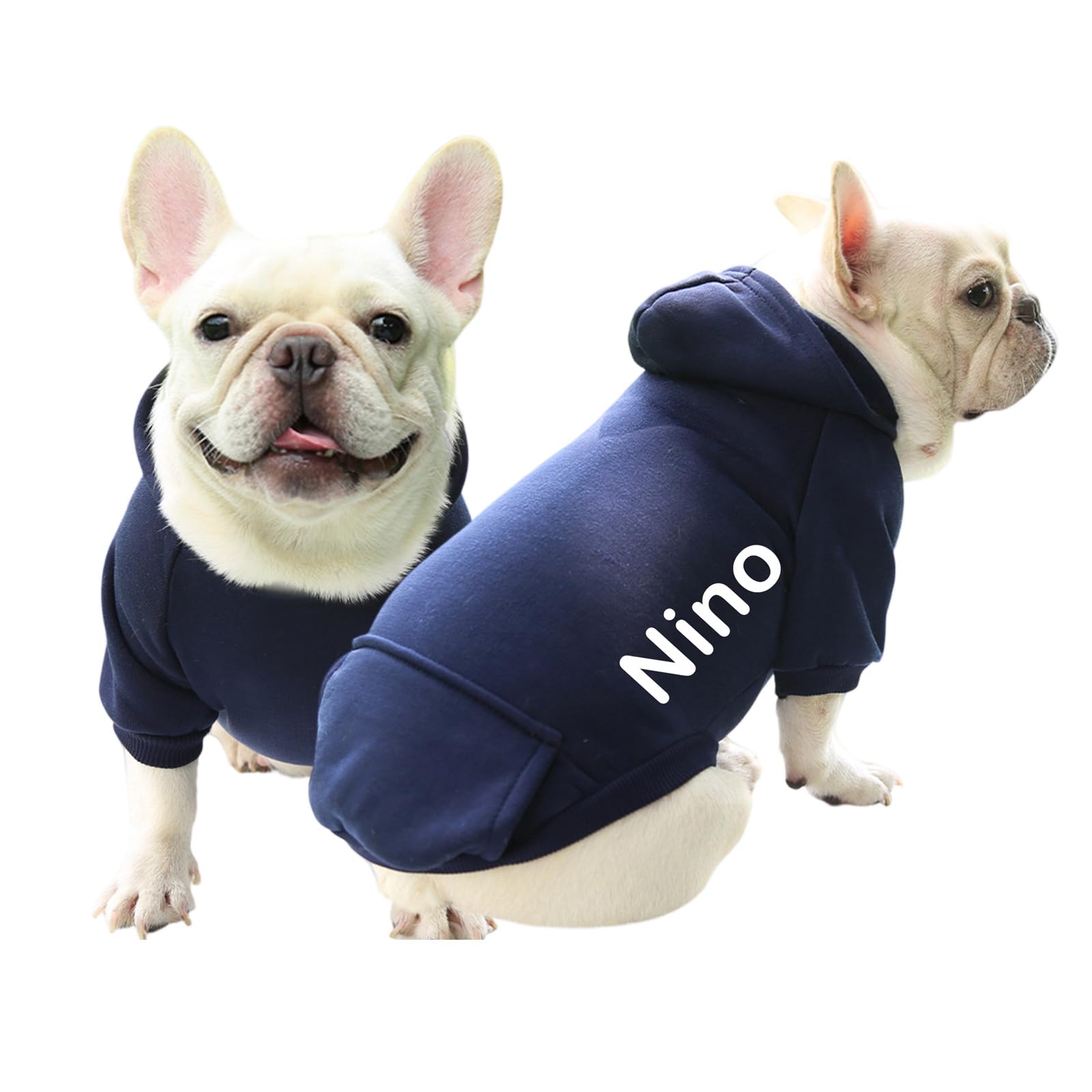 Custom Dog Hoodie with Embroidered Name Sweatshirt Warm and Lightweight Soft Texture Personalised Hoodie for Dogs Personalised Pet Gifts #070 — image 1