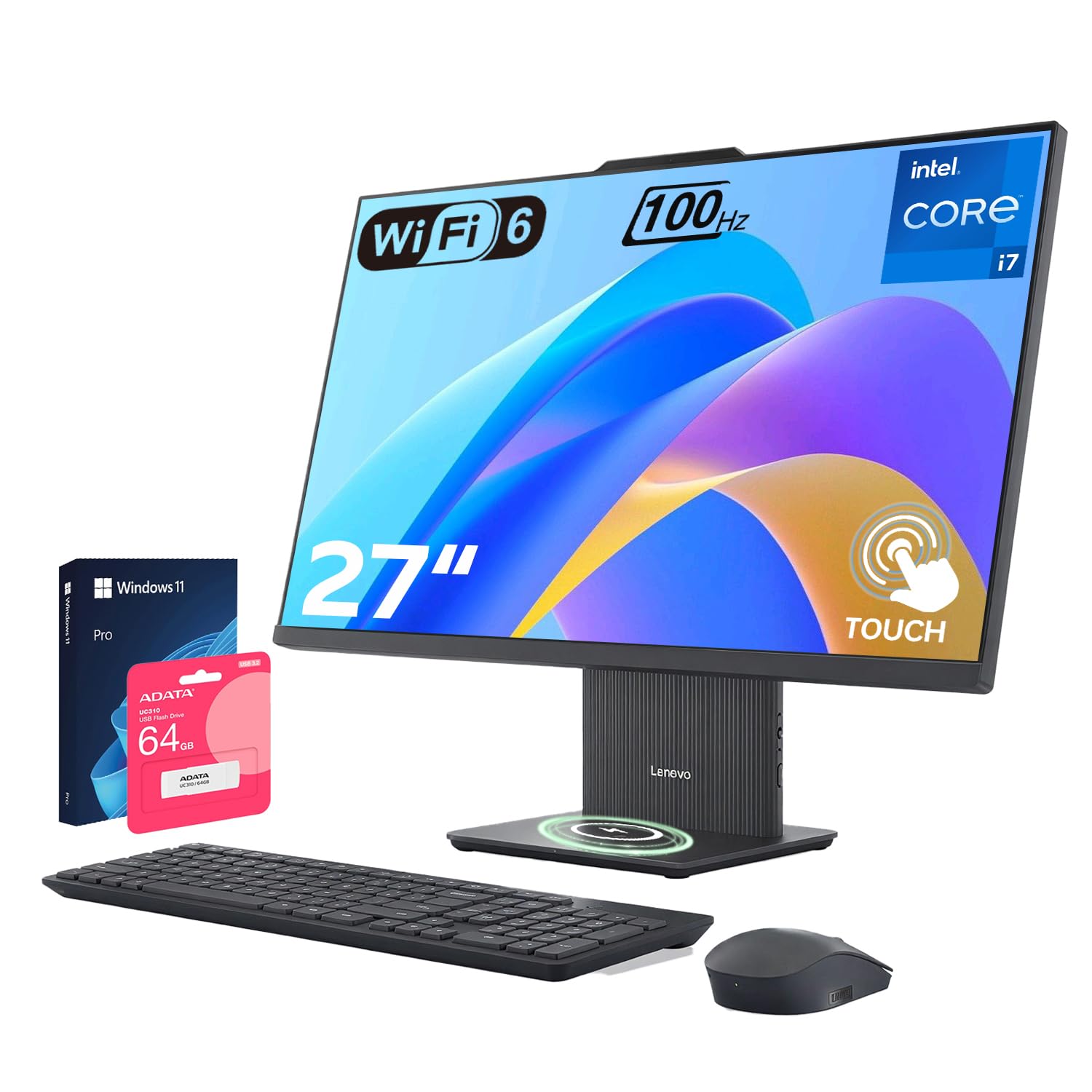 

                                                    Lenovo IdeaCentre All-in-One Desktop Computer, 27"