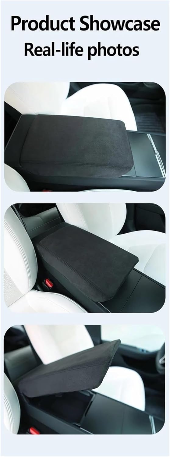 Armrest Box Protective Cover Car Interior Center Console Armrest Anti-Slip Storage Box Pad Cover for Model Y for Juniper 2025