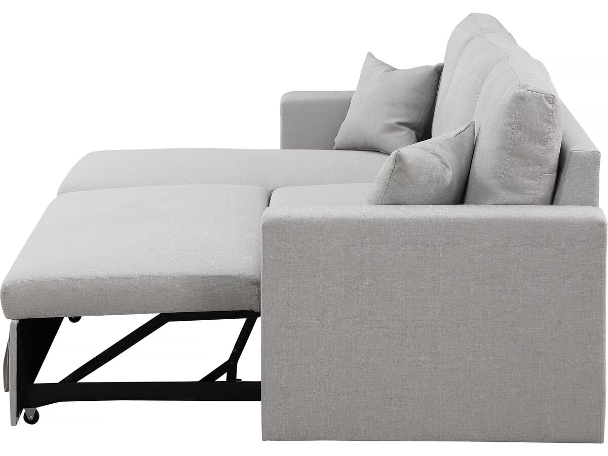 Habitat et Jardin Canapé d'angle Convertible/réversible avec Coffre Alain - 3 Places - Gris Clair