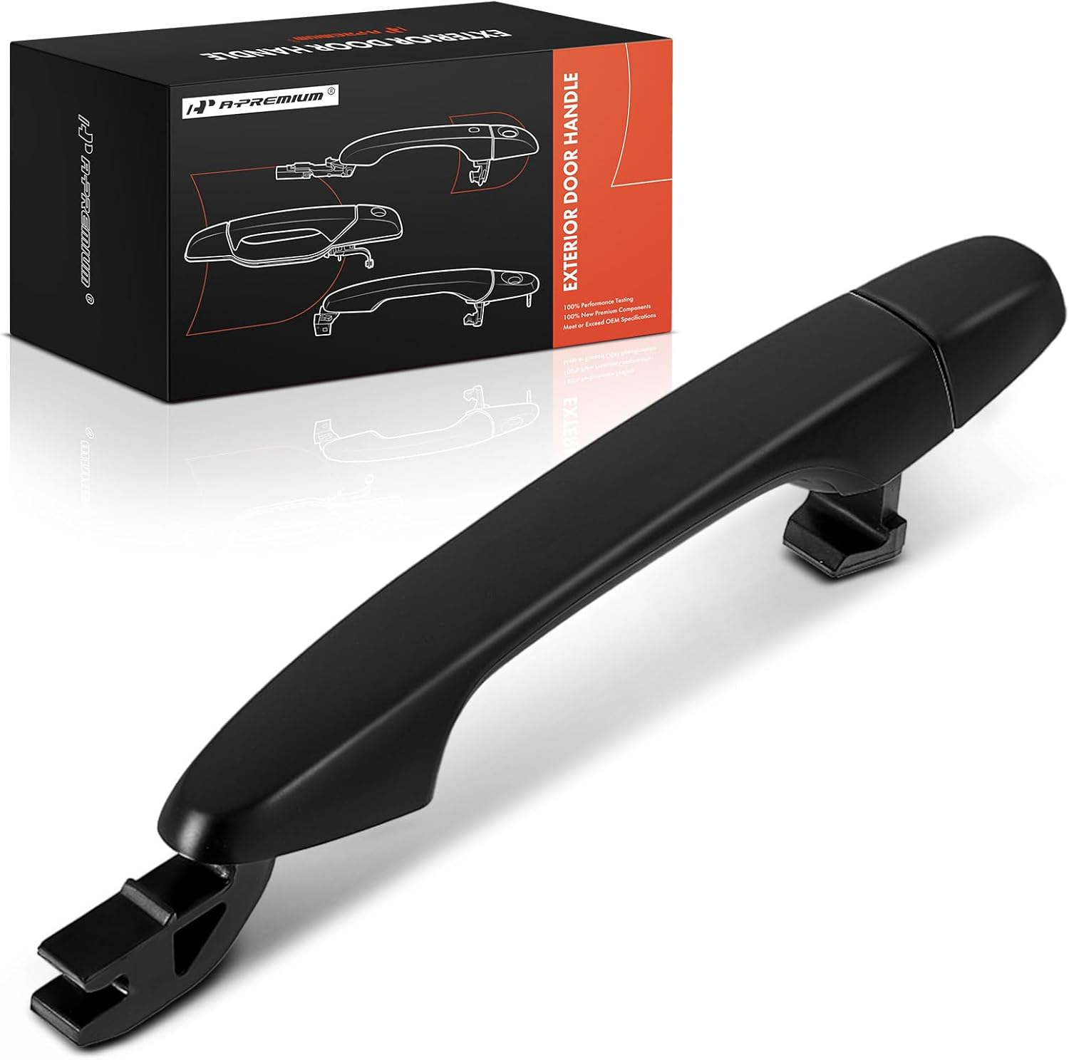 A-Premium Rear Driver or Passenger Side Exterior Door Handle Compatible with Honda CR-V CRV 2012-2016, Civic 2012-2015, Primed Black, Replace# 72181-TR0-A11ZD, 72643-TR0-A11ZD
