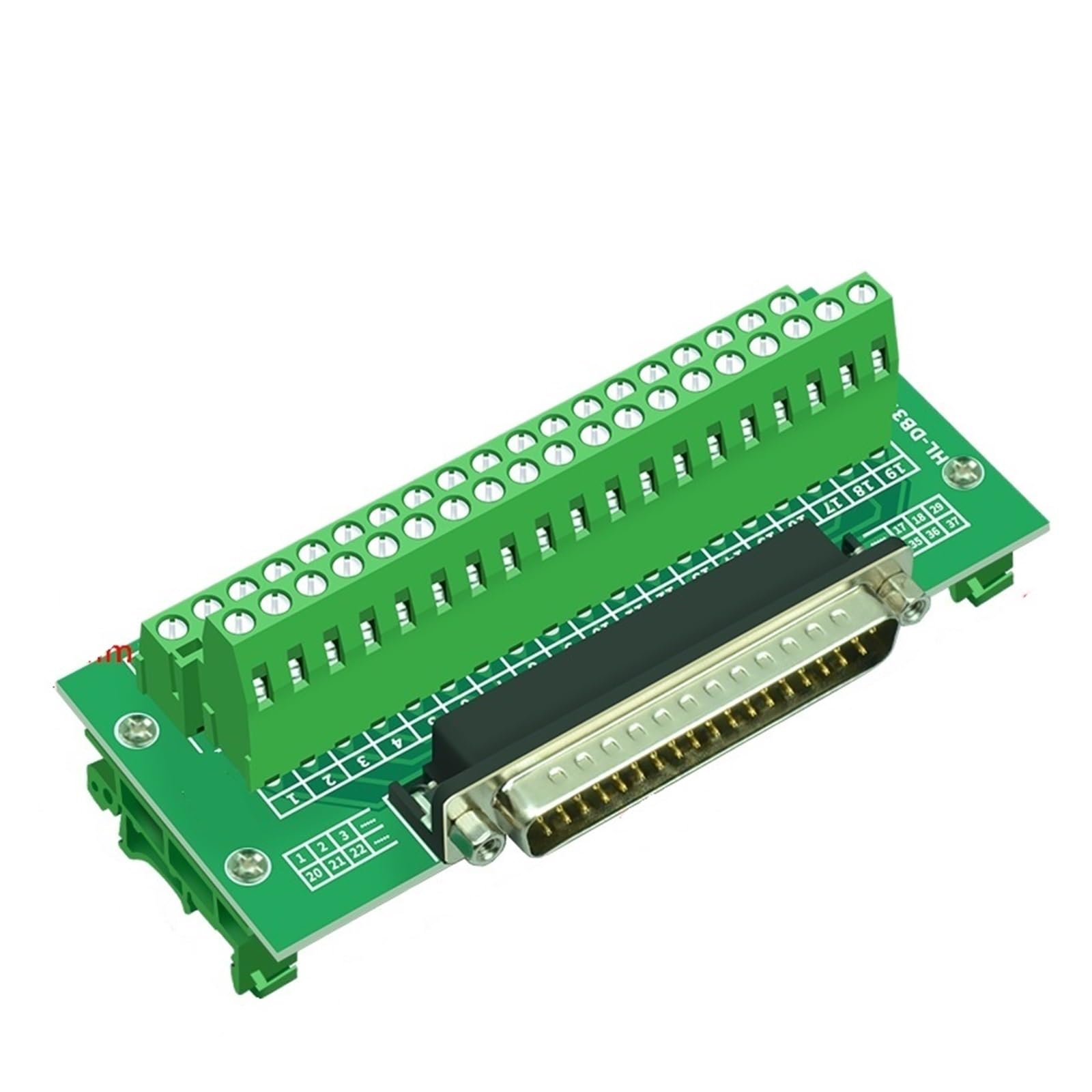 Módulo D-Sub DB37 a bloque de terminales para carril DIN HL-DB37-M-mini 4
