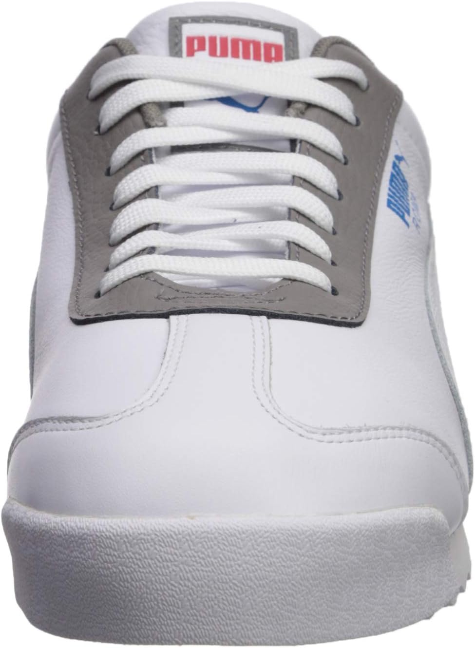 Puma Unisex-Adult Roma Basic Sneaker, White-High Risk Red-Indigo Bunting, 12 M US