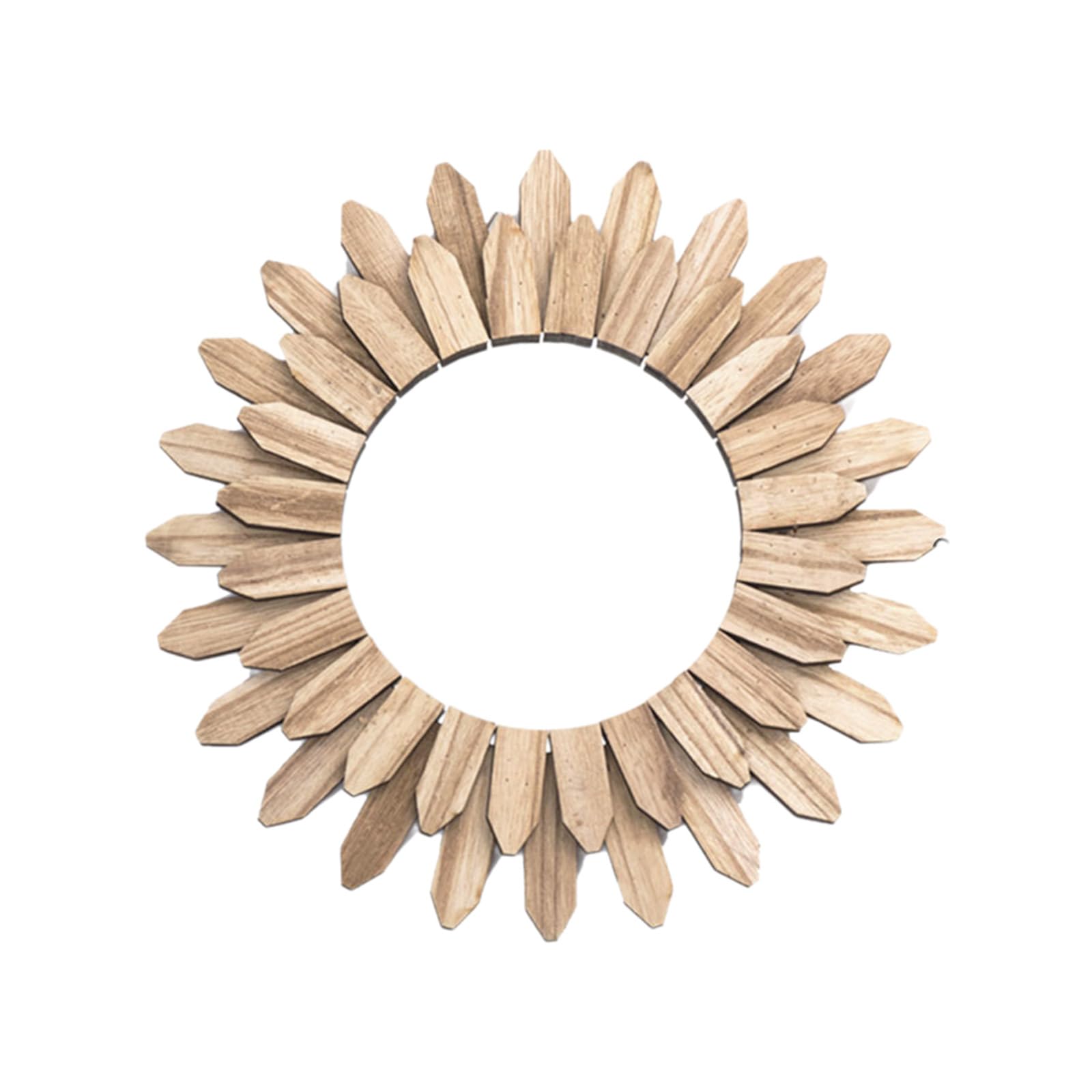 Tsophreniq Shape Wooden Round Makeup Mirrored Innovative Art Decors Bathroom Wall Hangings Mirrored Living Room Decors Wooden Round Wall